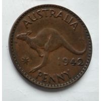 Австралия 1 пенни, 1942 Точка после "PENNY"  2-9-24