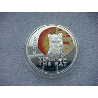 1 доллар 2007 год Ниуэ Восточный календарь 2008 Год Крысы Мышь с сыром Серебро 925
