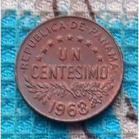 Панама 1 сентесимо 1968 года. Индеец. UNC.