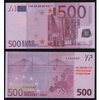 Сувенир - Евросоюз 500 евро 2002 год na04 торг