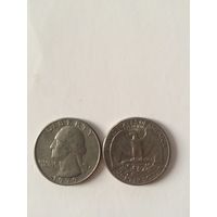 25 центов  США (квотер) Washington Quarter, 1976 год.