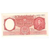 Аргентина 10 песо 1954.