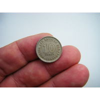 Малайя и Британское Борнео 10 центов 1961г.