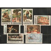 Либерия-1969,(Мих.715-722)  гаш.,Живопись, (полная серия)