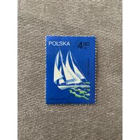 Польша 1974. Парусник Polynesia 1973. Марка из серии