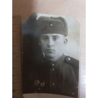 Фото солдата, знак отличный минометчик,Москва, 1955г.