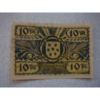 Германия 10 пфенингов  нотгельд 1921 г.