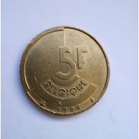5 франков 1986 г Бельгия BELGiGUE на французском