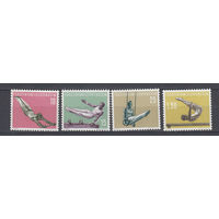 Спорт. Гимнастика. Лихтенштейн. 1957. 4 марки (полная серия). Michel N 353-357 (60,0 е)