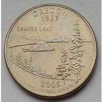 США 25 центов (квотер) 2005 г. P. Штат Орегон