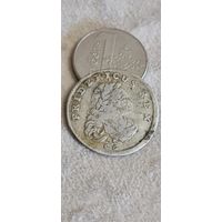 С 1 рубля  Монета Шестак  Германия Прусия  1709 г