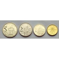 Югославия 50 пара 2000, 1, 2, 5, динаров 2002 г. Комплект