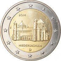 2 евро 2014 Германия G Нижняя Саксония UNC