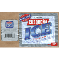 Этикетка пива ICE (Перу) б/у Ф554