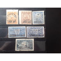 РСФСР 1922 Черная надпечатка на первом стандарте 6 марок