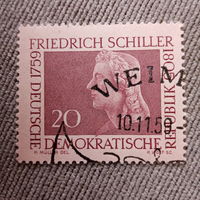 ГДР 1959. Friedrich Schiller 1759-1805