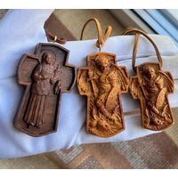 Крест, икона архангел Михаил и Святая Матрона Московская Красное дерево Цена разная