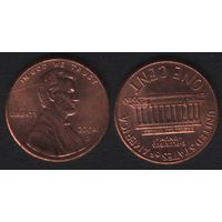 США km201b 1 цент 2004 год (D) (0(st(0 ТОРГ