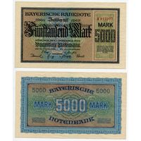 Германия (Банк Баварии). 5000 марок (образца 1922 года, S925)