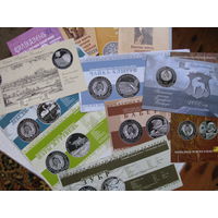 Буклеты на белорусские памятные монеты (список внутри). Предварительно уточняйте наличие.