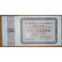 20 марок 1973 года - ФРГ (товарный ваучер) - UNC