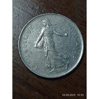 Франция 5 франков 1974 года
