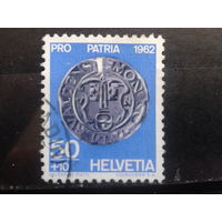 Швейцария, 1962, монета, концевая, Михель  евро гаш.
