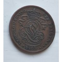 Бельгия 2 сантима, 1905 'DER BELGEN' 1-4-5