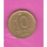 10 центавос 1988г. (Аргентина)