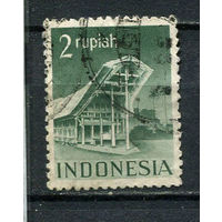 Индонезия - 1949 - Архитектура 2R - [Mi.34C] - 1 марка. Гашеная.  (Лот 58EZ)-T25P5