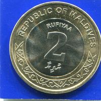 Мальдивские острова , Мальдивы 2 руфии 2017 , биметалл , UNC
