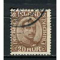 Исландия - 1921/1922 - Король Кристиан X 20А - [Mi.101] - 1 марка. Гашеная.  (Лот 42Df)