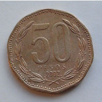 Чили 50 песо. 2002