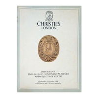 Каталог аукциона: Christies 19 October 1988 English & Continental Silver & Objects of Vertu