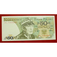 Польша. 50 злотых 1988 года. НL 7364420. UNC.