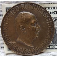 Настольная медаль Бельгия PROF.DOCT.MED.RUFINUS.SCHOCKAERT 1932 by A. Jorissen