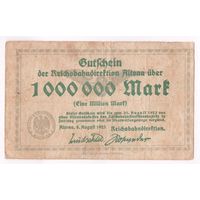 Германия Альтона 1000000 марок 1923 года