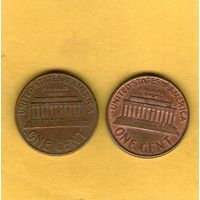 США 1 цент 1959D и 1989D