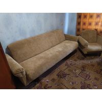 Мягкий угол диван 2 кресла