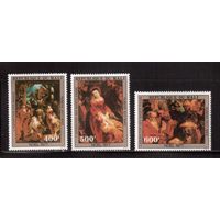 Мали-1977,(Мих.612-614)  **  , Искусство,Живопись,Рождество, Рубенс, (полная серия)