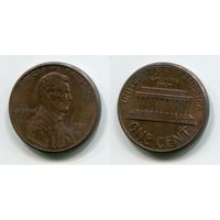 США. 1 цент (1989, буква D)