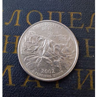 25 центов (квотер) 2002 P США. Миссисипи (Mississippi) #01