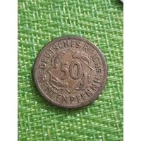 Германия  50 rentenpfennig рентенпфеннигов 1924 г A