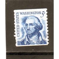 США.Ми-895. Джордж Вашингтон (1732-1799), первый президент. Серия: Знаменитые американцы.1966..