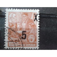 ГДР 1954 Стандарт Надпечатка 5 на 8