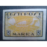 Эстония 1919 драккар викингов** Михель-7,5 евро
