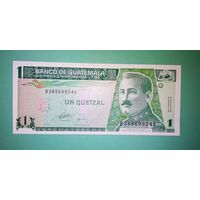 Банкнота 1 кетсаль Гватемала 1996 г.
