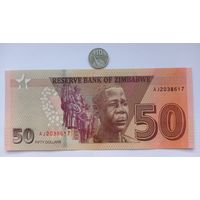 Werty71 Зимбабве 50 долларов 2020 UNC банкнота