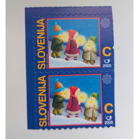 Словения 2005. Рождество. Новый год (сцепка из 2 марок)
