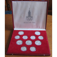 Олимпиада 1980 полный набор 28 монет АЦ